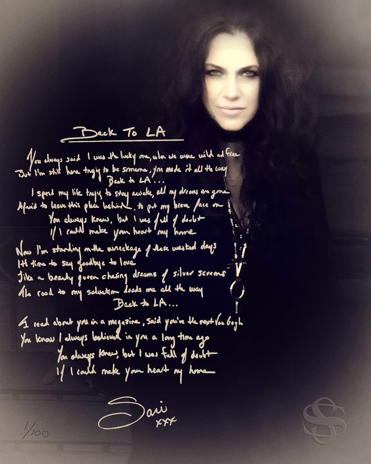 Sari Schorr Fine Art Signed Lyric - Back to LA